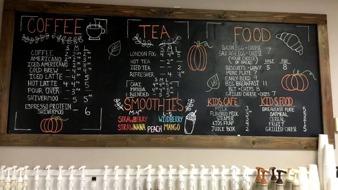 Spotted Cow Coffeehouse Menu